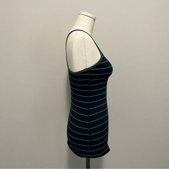 Lululemon Power Y Tank Top Stripe Green Bean Inkwell Navy - Picture 9 of 14